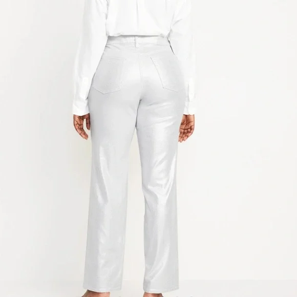 🔴 🎀 Host Pick 🎀 High-Waisted Silver Shine OG Loose Jeans - Picture 4 of 5